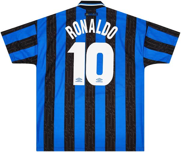 ronaldo 1997 jersey large classic football shirts